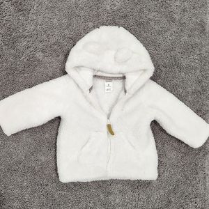 Carter's Baby 9m sherpa zip up hooded jacket white